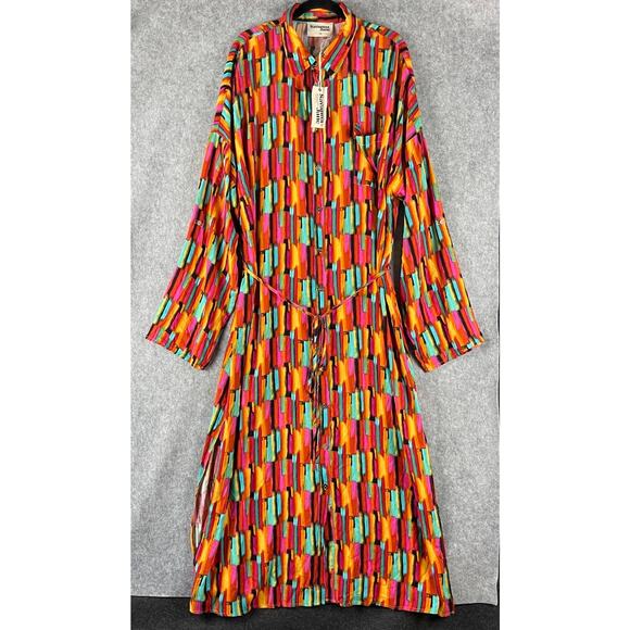 Savanna Jane Maxi Dress Women 3X Embroidered Aztec Southwestern Boho Vibrant NEW - Picture 1 of 16